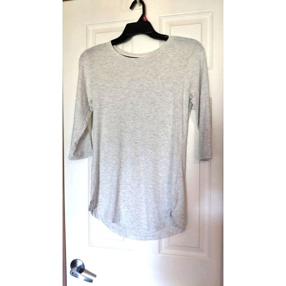 Grey 3/4" sleeve tee-S